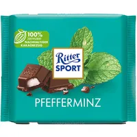 Ritter Sport Pfefferminz Halbbitterschokolade mit Füllung 100g