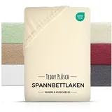Carpe Sonno Spannbettlaken Teddy-Plüsch 160 x 200 cm beige