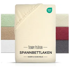 Carpe Sonno Spannbettlaken Teddy-Plüsch 160 x 200 cm beige