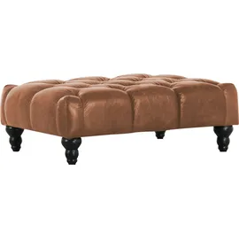 GUTMANN FACTORY Hocker Amazonas Chesterfield Optik Holz Braun