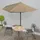 furnicato Balkon-Sonnenschirm 300 x 155 cm Taupe