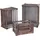 MCW Holzkiste MCW-C56 3er-Set braun