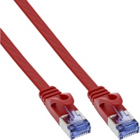 InLine Patch-Kabel flach, U/FTP, Cat.6A, rot, 10m