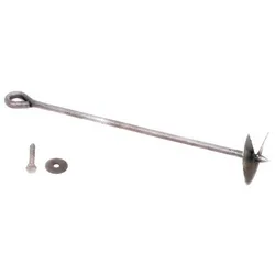 Erdanker – 60 cm verzinkter Stahlanker zum Eindrehen, inkl. M8 x 70 mm Holzschraube & Unterlegscheibe, für Spielgeräte, Schaukeln, Spieltürme