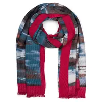 Stylebreaker Schal in Bordeaux-Petrol-Blau | Gr.: onesize
