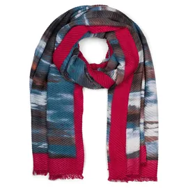 Stylebreaker Schal in Bordeaux-Petrol-Blau | Gr.: onesize