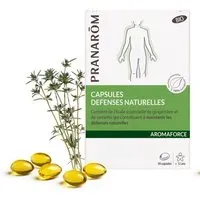 PRANARÔM - Aromaforce Capsules Défenses Naturelles Compléments Alimentaires Aux Huiles Essentielles Gingembre Et Sarriette Soutient les défenses naturelles 100% Bio 30 Capsule(S) pc(s)