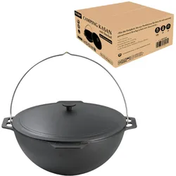 Kasan aus Gusseisen 15L mit Henkel Camping Kazan