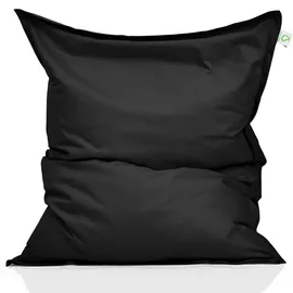 Green Bean Indoor Sitzsack XXL 140x180cm 380 Liter Kinder - Erwachsene Bean Bag EPS Perlen Füllung Riesensitzsack Groß Liegekissen Sitzkissen - Petrol Schwarz