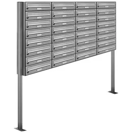 AL Briefkastensysteme Standbriefkasten 32 Fach Silber