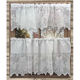 HOSSNER - ART OF HOME DECO Querbehang Stangendurchzug 120 x 35 cm Weiß 1 St