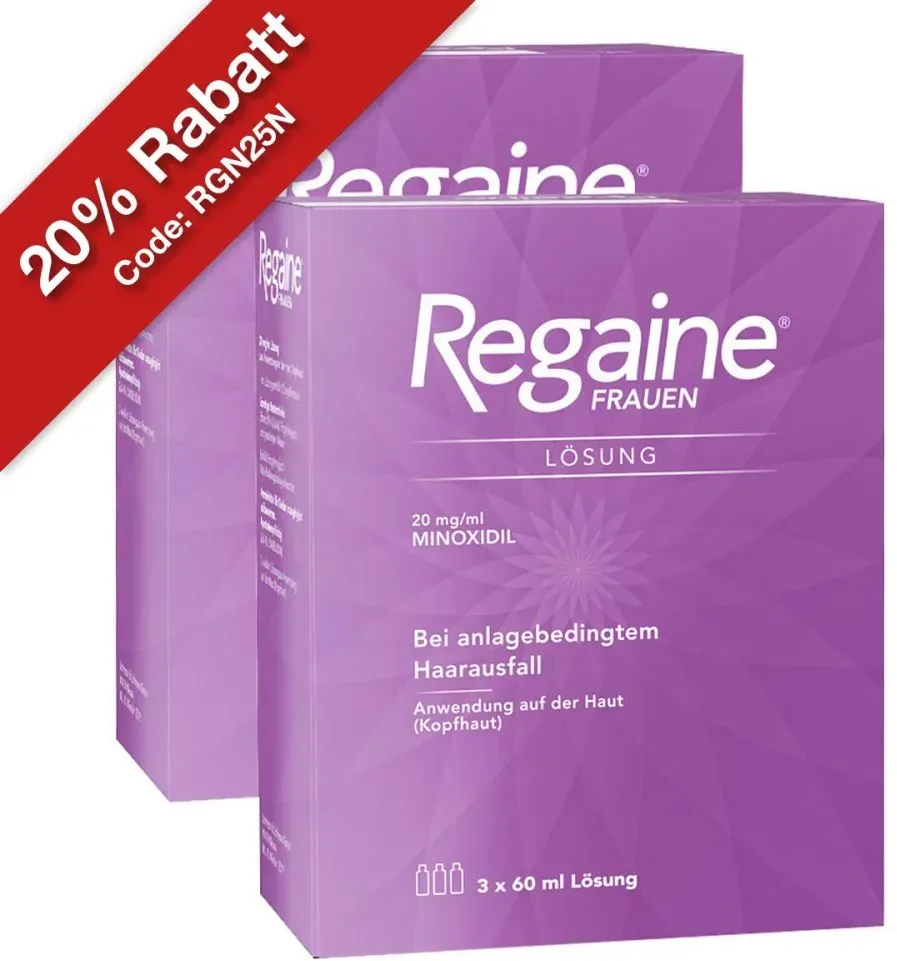 Regaine Frauen Lösung mit Minoxidil bei erblichem Haarausfall