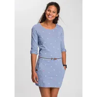 KangaROOS Jerseykleid, (Set, mit abnehmbarem Gürtel), figurbetonte Passform, aus