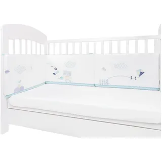 Kikkaboo Nestchen my Home Babybett 140 x 70 cm Bettumrandung 210 cm Baumwolle weiß