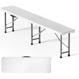 Wiltec Klappbank 180 x 30 x 43 cm Grau
