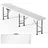 Wiltec Klappbank 180 x 30 x 43 cm Grau