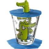 LEONARDO Krokodil, Trinkgläser, Blau, Grün, Transparent