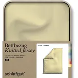 schlafgut Knitted Jersey Gelb 155 x 220 cm + 80 x 80 cm