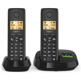 Gigaset Pure 100 AM Duo Clip Eco sw, Schwarz