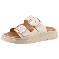Pantolette, Keilabsatz, Plateau, Sommerschuh, mit Touch It-Ausstattung, Gr. 38, creme, , 44317242-38