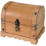 HMF 6414-51 Spardose aus Holz mit Schloss | 23,5 x 18 x 20 cm | Groß | Namibia,