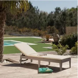 KETER Jaipur Gartenliege 195 x 65 x 22 cm Braun
