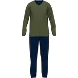 Tom Tailor Herren Pyjama, Pyjama Casual Bequem sitzend, Grün, L