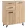 [en.casa] Sideboard Noppen 100 x 80 x 38 cm Eicheoptik / Beige