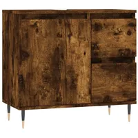 VidaXL Badschrank Räuchereiche 65x33x60 cm Holzwerkstoff