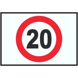 Tempo 20 km/h Geschwindigkeitsbegrenzung Schild Symbol A2 (420x594mm)