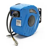 Wiltec Druckluft Schlauchtrommel mit 10 + 1 m Druckluftschlauch, 8 bar Arbeitsdruck, automatik Druckluft Schlauchaufroller