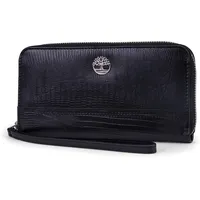 Timberland Damen Leder RFID Zip Around Wallet Clutch mit Handschlaufe, Black (Lizard), Einheitsgröße