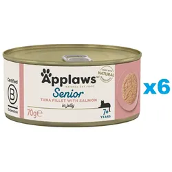 APPLAWS Cat Senior Thunfisch mit Lachs in Gelee für Senioren 6x70g