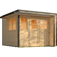 Weka Design Gartenhaus Pure Garden Amberley mit Massivholz-Doppeltür -