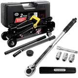 monzana Wagenheber 2t 135-330mm + Drehmomentschlüssel 6-tlg.