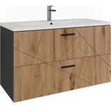 Vichy Vicco Waschbeckenunterschrank, Irma, 100 x 57 cm mit 2 Schubladen