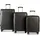 Worldpack Portland Koffer-Set 3-tlg. schwarz