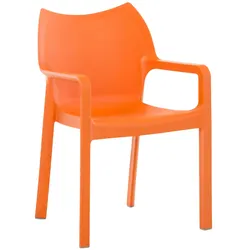 DELUKE® Stuhl REWIU - 84x57x53cm, orange, Kunststoff Kunststoff Gestell Stühle Esszimmerstühle Stuhl Esszimmer Esstisch Stühle Küchenstuhl