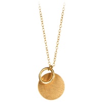 Coin & Circle necklace - Vergoldet-Silber Sterling 925 / 900 - 90 cm - Pernille Corydon