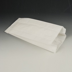 PAPSTAR 1000 Papierfaltenbeutel, Cellulose, gefädelt 42 cm x 15 cm x 7 cm weiss Füllinhalt 3 kg