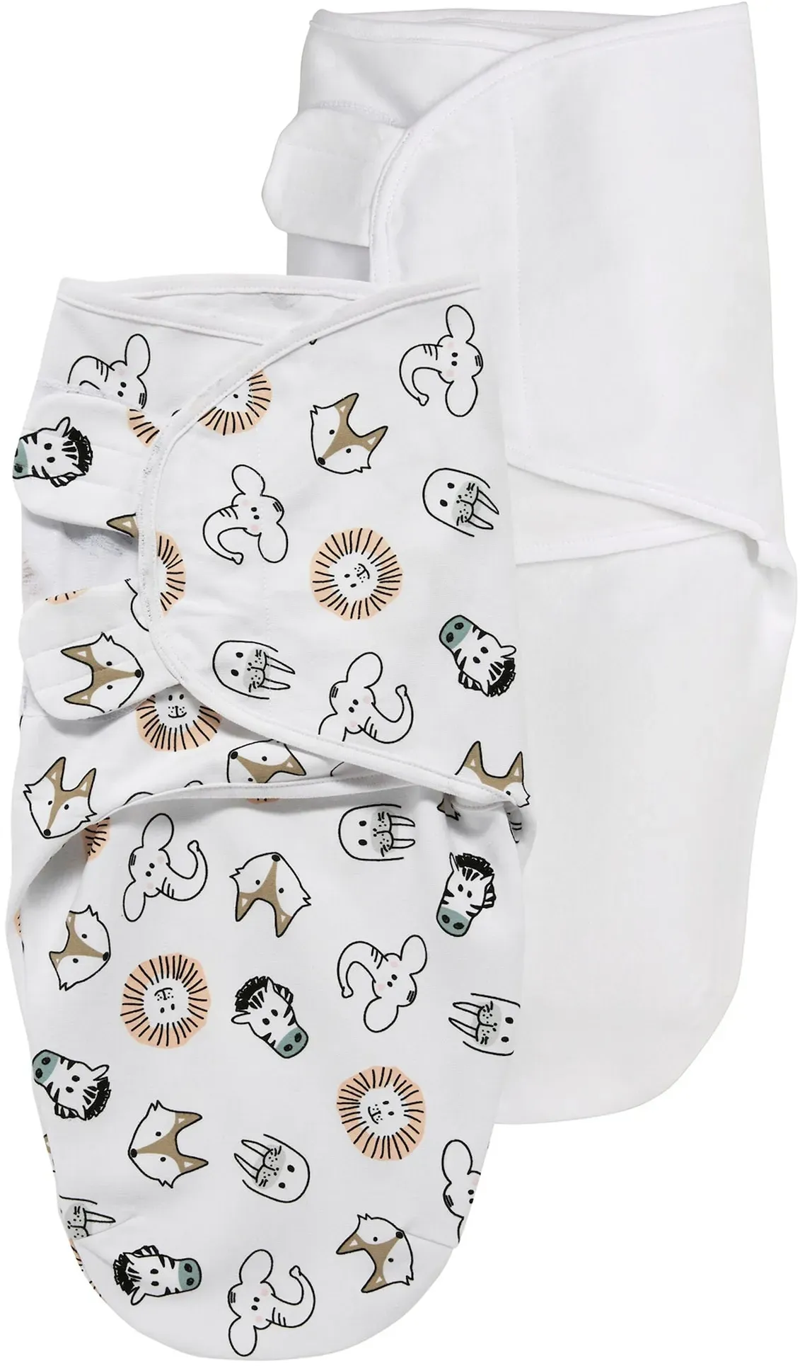 Meyco Baby 2er-Pack Pucktuch SwaddleMeyco 1.0 TOG Größe S/M, weiss, S