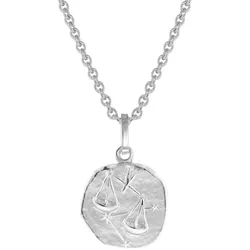 trendor 75920-10 Sternzeichen für Kinder Waage Weißgold 333 Anhänger + Kette
