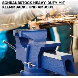 Wiltec Schraubstock Metall 125 mm grau