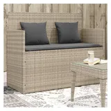 vidaXL Gartenbank 120 x 60 x 85 cm Hellgrau
