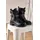 aniston shoes Schnürboots Schnürstiefelette, Bikerboots mit Nietenbesatz schwarz 36 EU