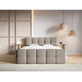 Selsey Boxspringbett 180 x 200 cm H2 Graubeige
