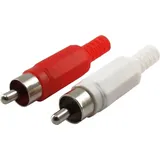 Schwaiger Cinch Stecker Set Cis8112 533 2 Stück Rot / Weiß,