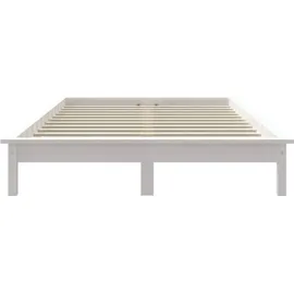 vidaXL Massivholzbett 180 x 200 cm Weiß