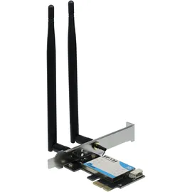 Inter-Tech Wi-Fi 6 PCIe Adapter EP-134 Antenne,Bluetooth 5,2