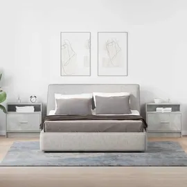 vidaXL Nachttische mit Schublade 2 Stk. Betongrau 51x31x47 cm